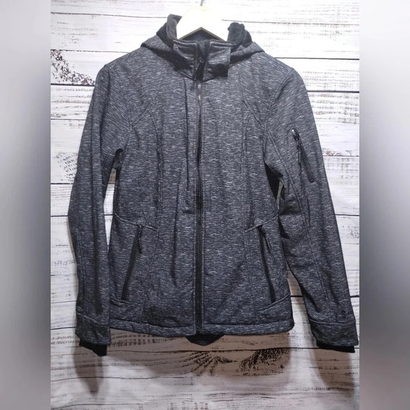 Free Country Heathered Black Softshell Performance Jacket size Medium‎ - Picture 8 of 8